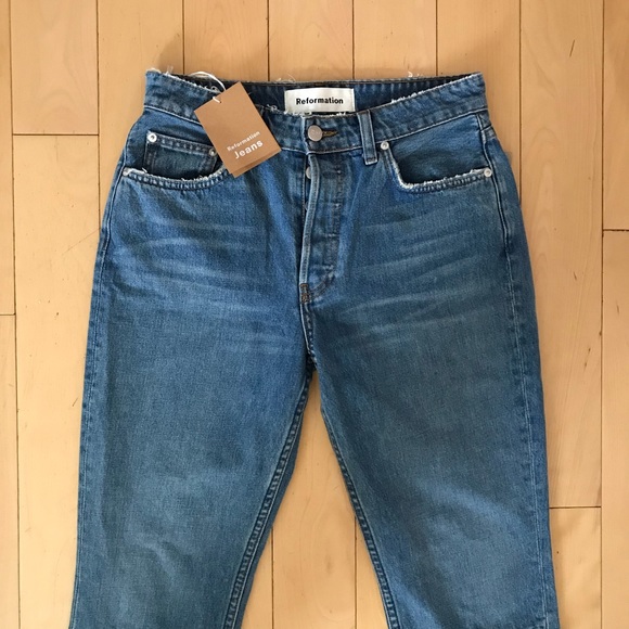 HP 🎊 REFORMATION Petite Brooke High Jean NWT - Picture 4 of 8